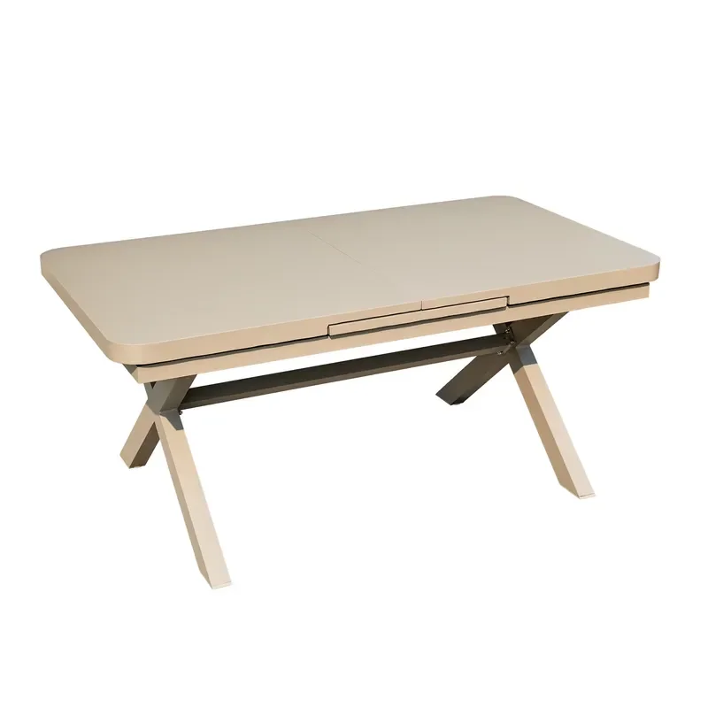 Factory Wholesale Modern Style Party Dining Table Garden Aluminum Outdoor Table Extendable