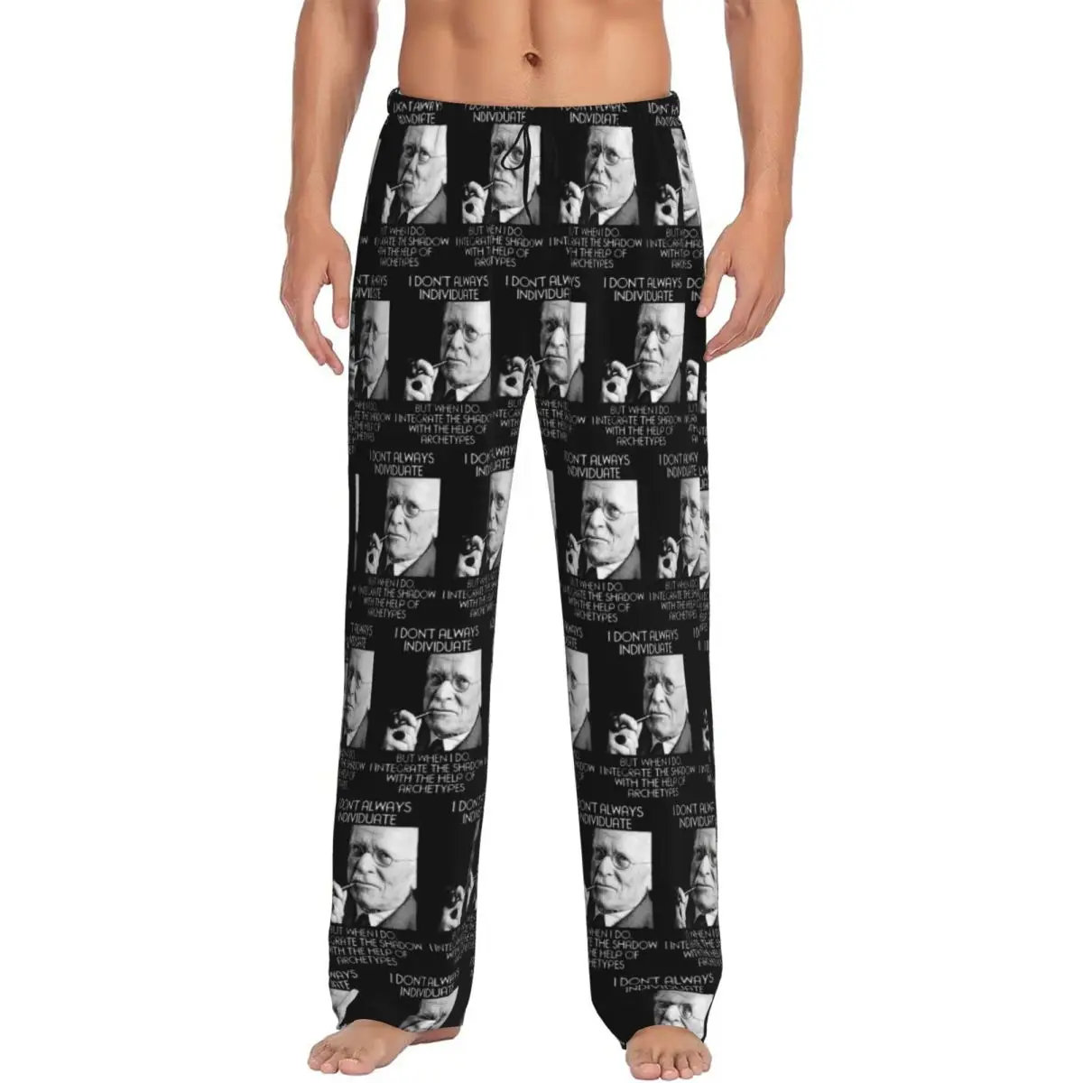 

Индивидуальные пижамные штаны Carl Jung, мужская одежда для сна, штаны для сна с карманами