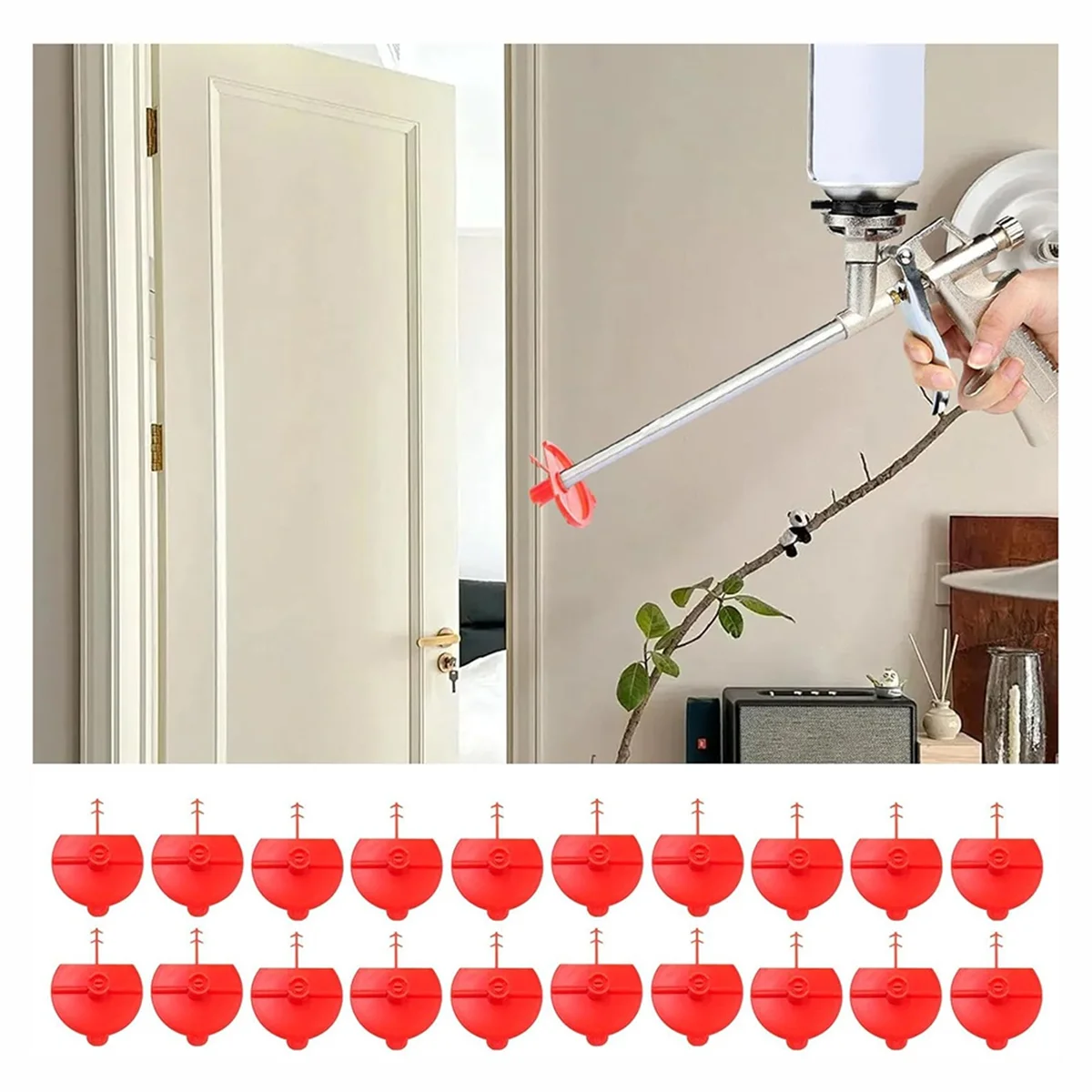 T27C Flat Fan Sprays Nozzle Foam Flat Fan Spray Nozzle Flat Fan Sprayer Nozzle Foam 20 Pieces Foam Expansion Flat Fan Nozzle