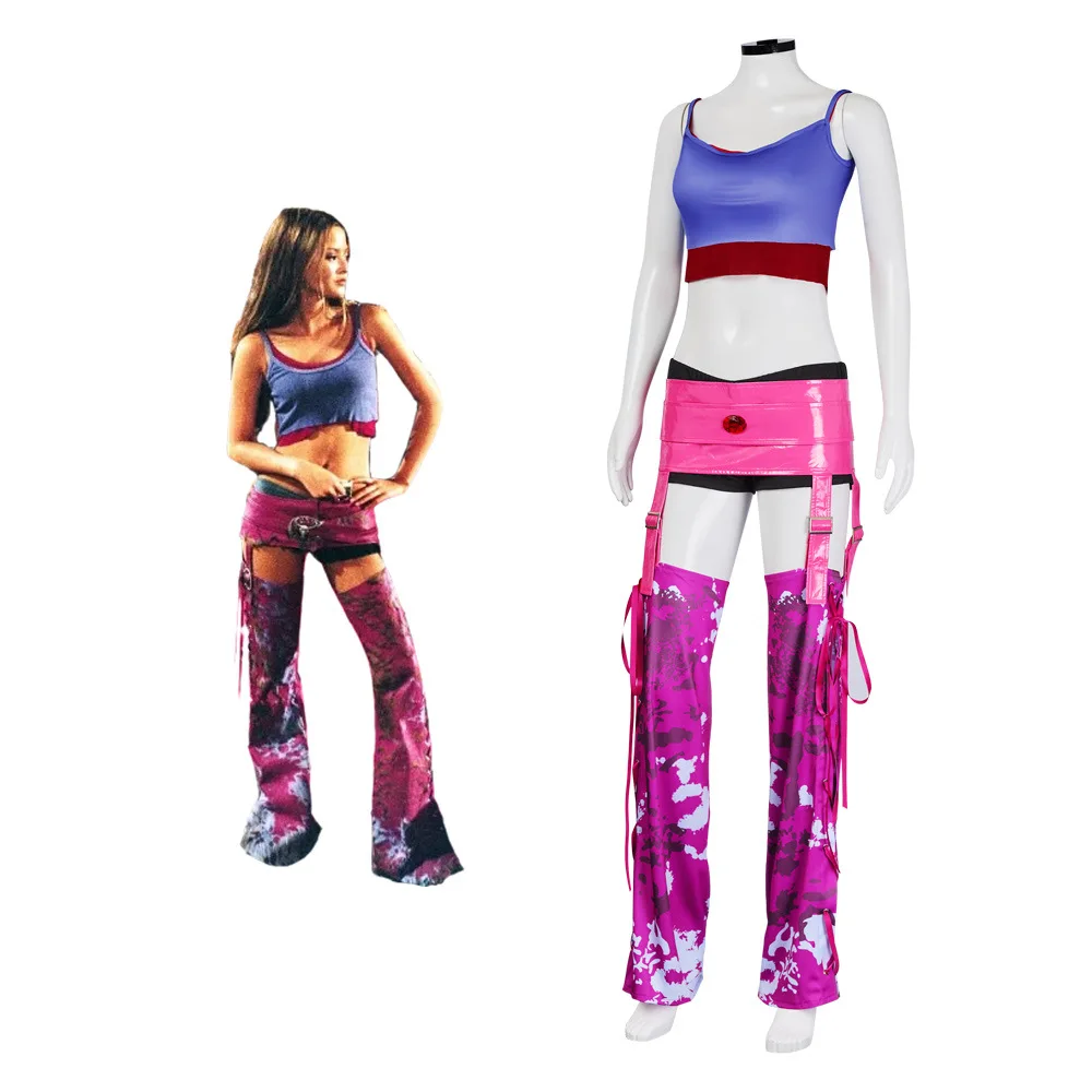 2-fast-2-furious-suki-cosplay-costume-pink-sexy-two-piece-set-women's-halloween-costumes-carnival-clothes-ladies