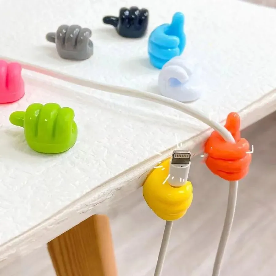 

3pc 5pc 10pcs Thumb Cable Organizer Charging Cable Storage Fixer Free Punch