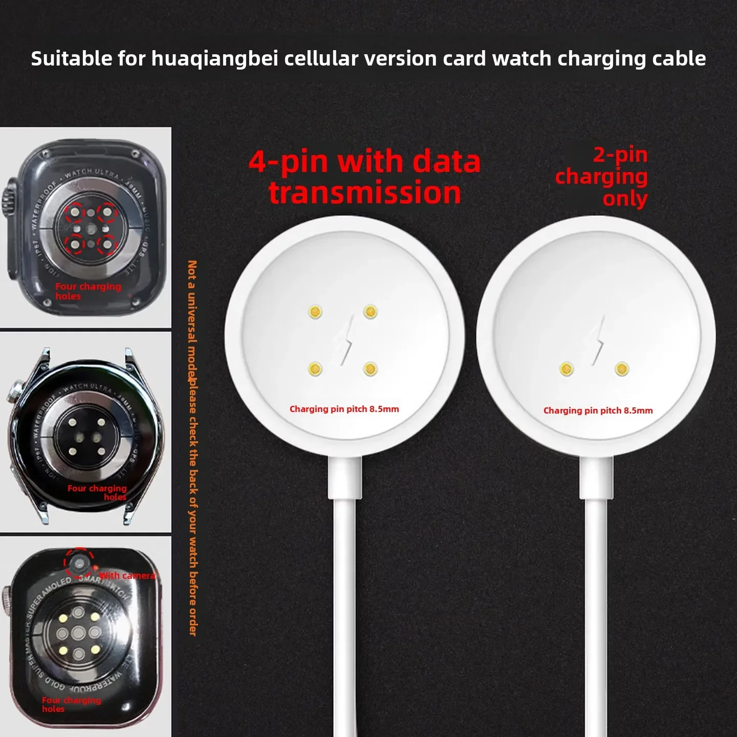Smart Charger for Huaqiangbei Watch DW89 DW88 DW98 S12 S10 S8 Cellular Watch Ultra S9 Ultra2 CDS9 DS8 WK89 VP600 WTK89 GS29 CD99