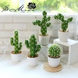 Tropical Plants Large Artificial Cactus Tree Indoor Fake Succulent Plant Branch Plastic Desert Thorn Ball For Home Decoration