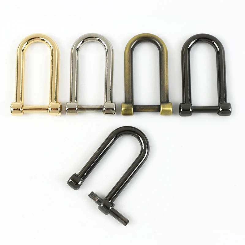 2/4/10P 10mm Bag Metal D Ring Buckle Blet Removable Screw Rings Clasp Luggage Starp Hanger Loop Hook DIY Hardware Accessories