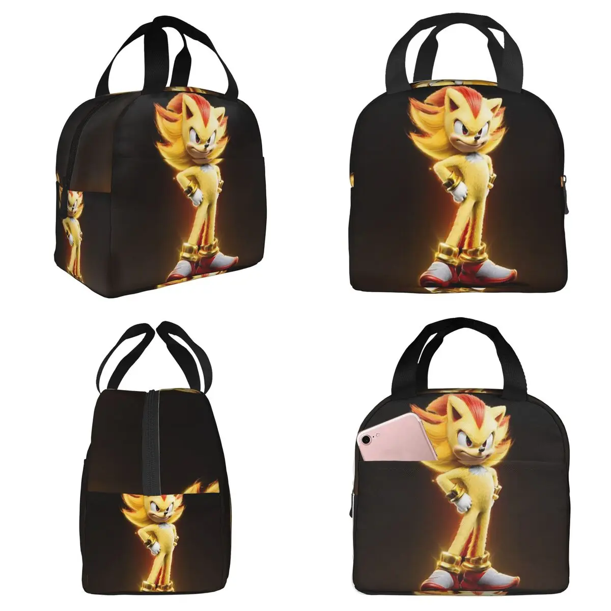 

Термосумка Super Shadow для обедов детей, школьный ланч-бокс, портативный контейнер для еды