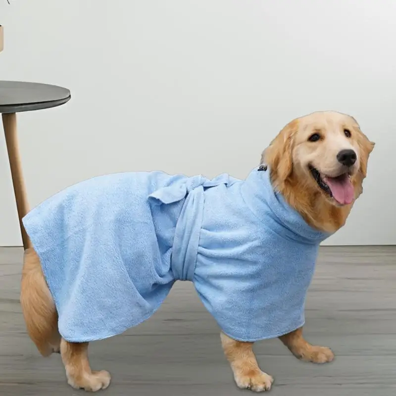 Absorvente Microfibra Pet Bath Robe for Dogs Roupão ajustável, Roupa de banho reutilizável Pet Shower, Roupão de secagem rápida para cães