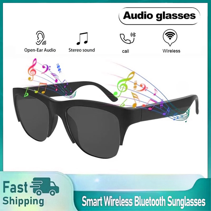  2026 New Smart Bluetooth V5.4 Sunglasses Glasses Call Outdoor Sports Headphones Black Technology Anti-touch UV For Men And Women 