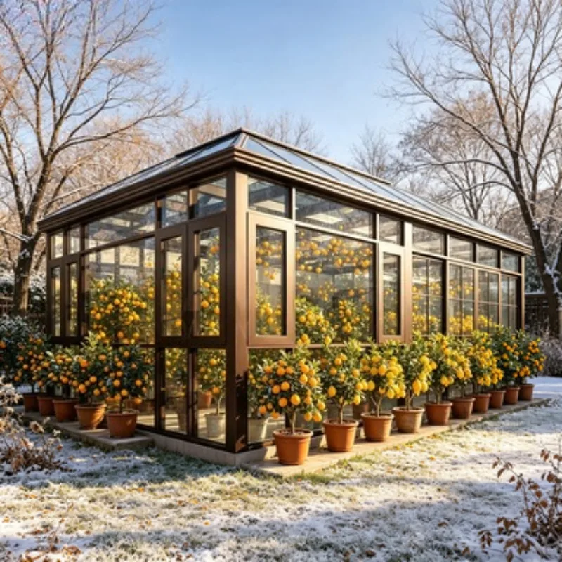 Thermal Insulated Aluminum Sunroom Glass House Conservatory Double Tempered Glass Sun Room for Garden Patio Outdoor Living