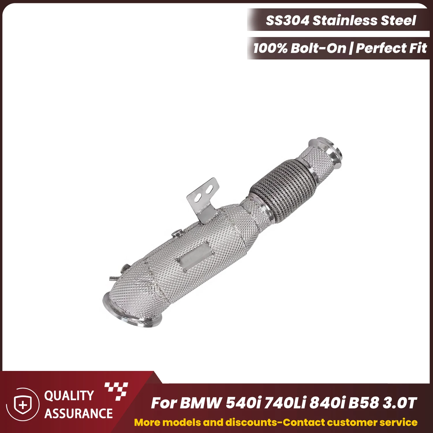 

High Flow Performance Downpipe ECCF SUS304 for BMW 540i 740Li 840i B58 3.0T