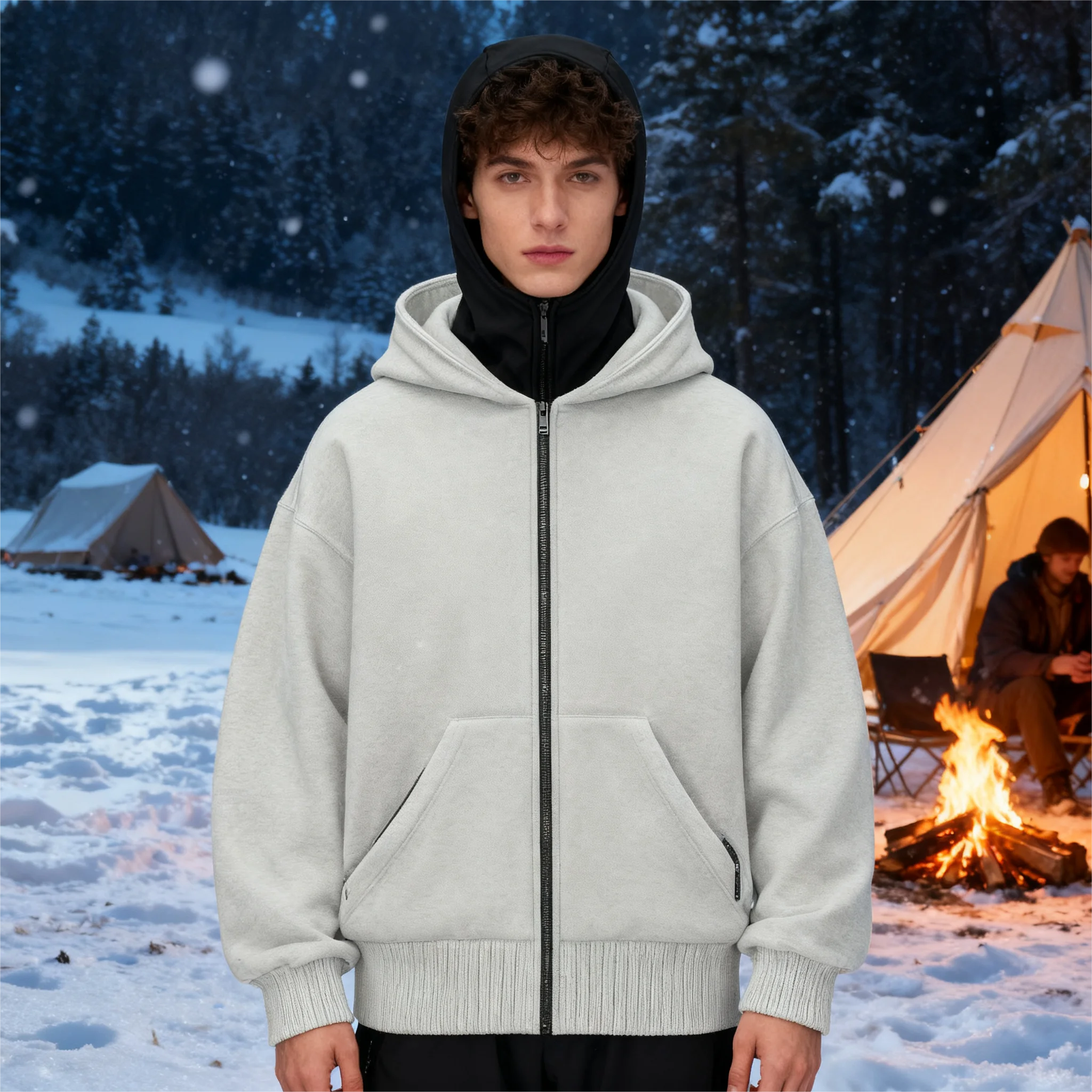 

New Autumn and Winter Casual skateboard Jacket for Men All Elite Wrestling Zipper Hoodie with Pocket Printing Sweater Sportwear