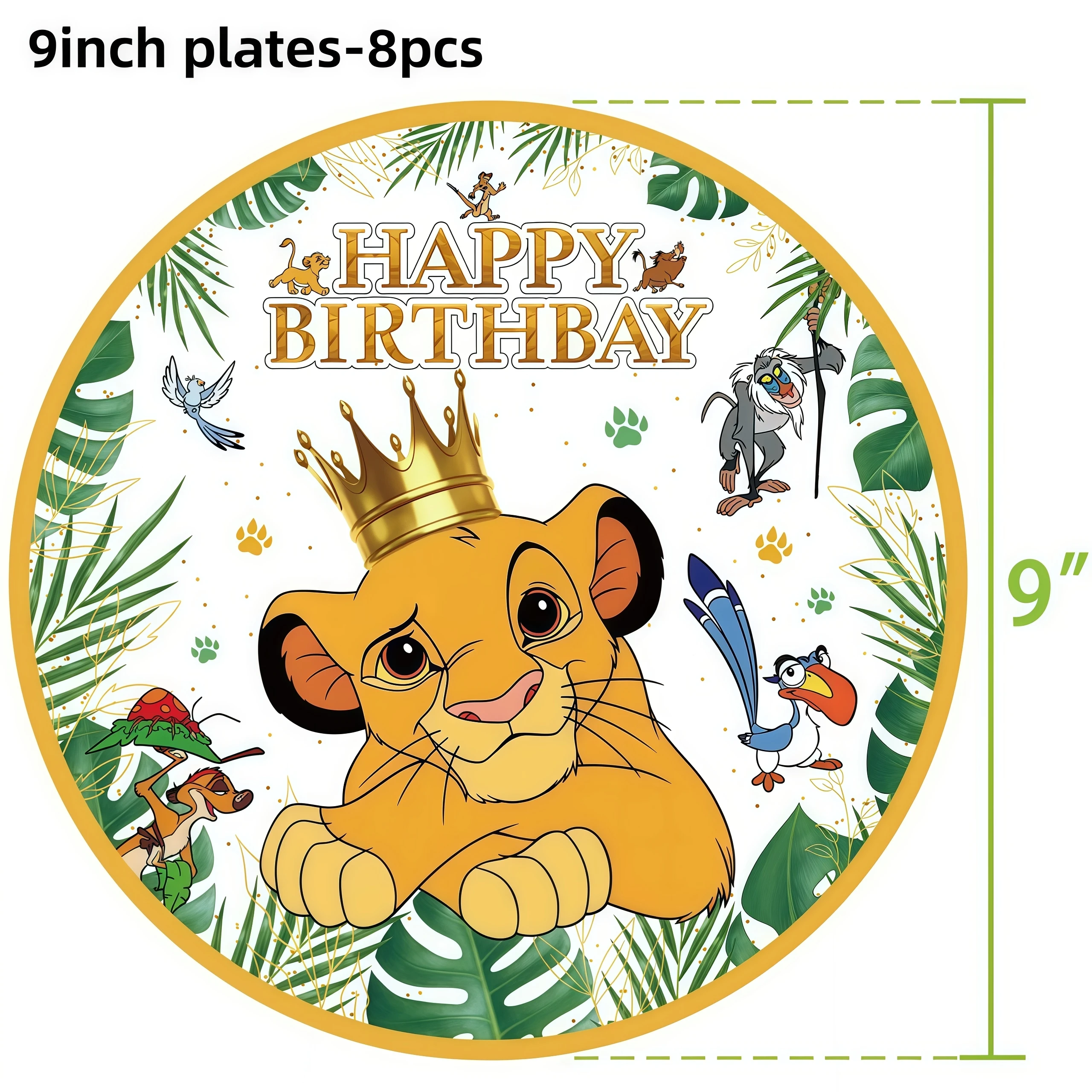 König der Löwen Simba Geburtstagsdekoration Partyzubehör Cartoon-Becher Teller Servietten Tischdecke für Kindergeburtstag Geschenk Babyparty – Detail 26