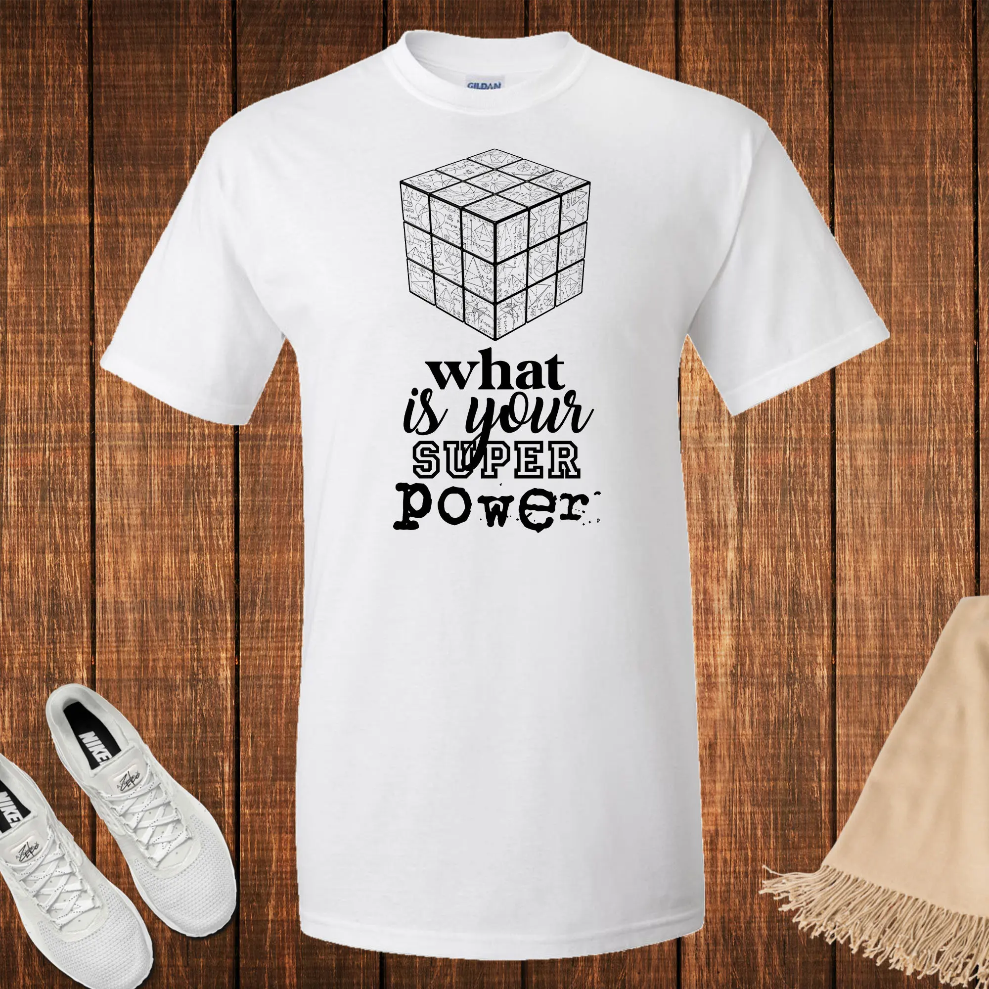 What's Your Super Power Rubic Design Genius T Shirt