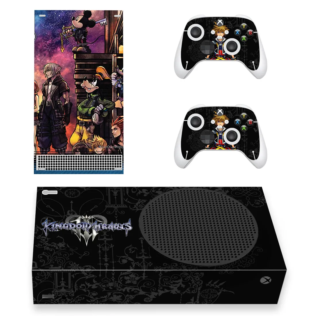 Kingdom Hearts Skin Sticker Decal Cover for Xbox Series S Console and 2 Controllers XSS Skins Vinyl