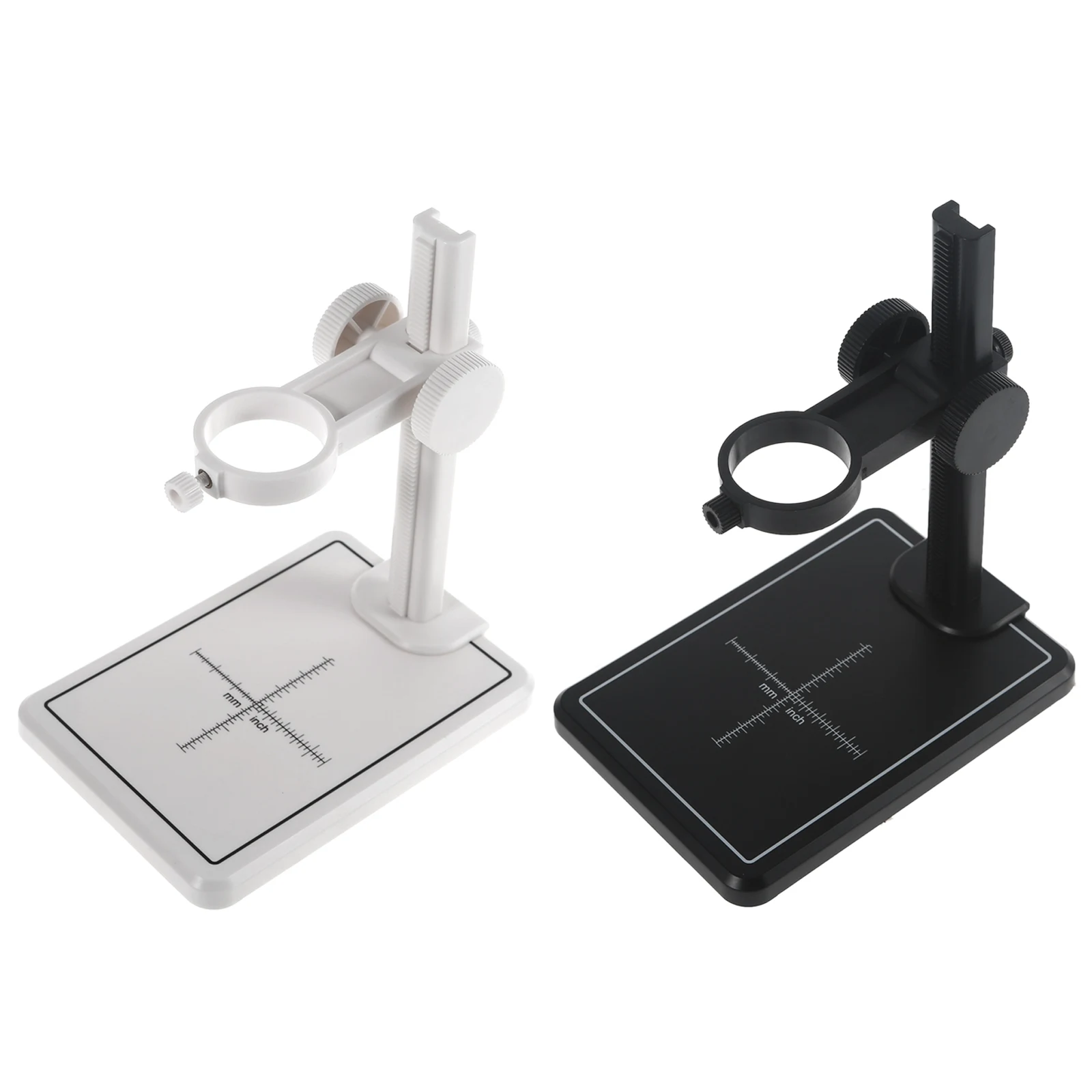 

1pc Microscope Stand Portable Adjustable Manual Focus- Digital USB Microscope Holder Support Adjusted Up & Down Black/White