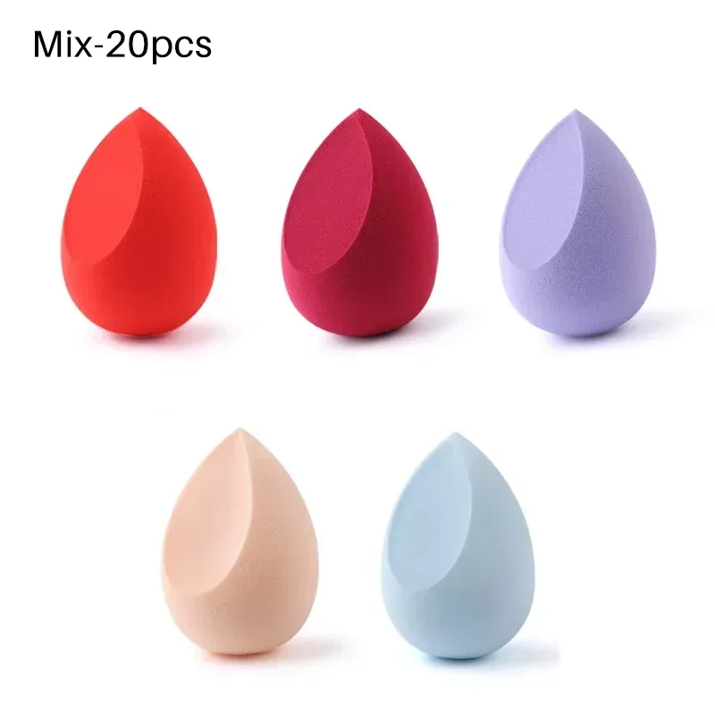 New 20/5/1pcs Makeup Sponge Concealer Smooth Cosmetic Powder Puff Cut Shape Foundation Water Drop Bevel Make Up Blender Tools