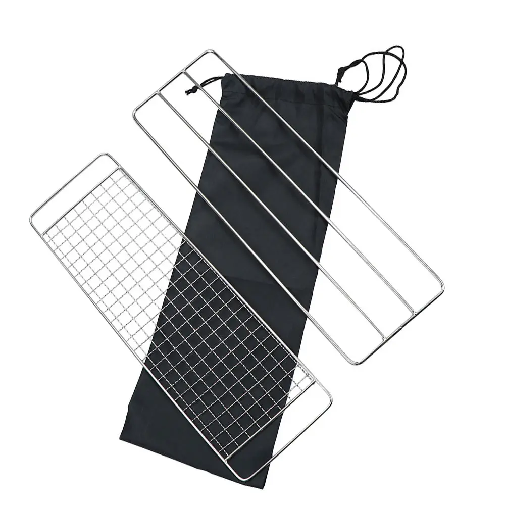 

3 Pcs Stainless Steel BBQ Rack Grilled Mesh Net Cooling Rack Outdoor Barbecue Tool Set Fish Meat Vegetable Pork Chop Chicken