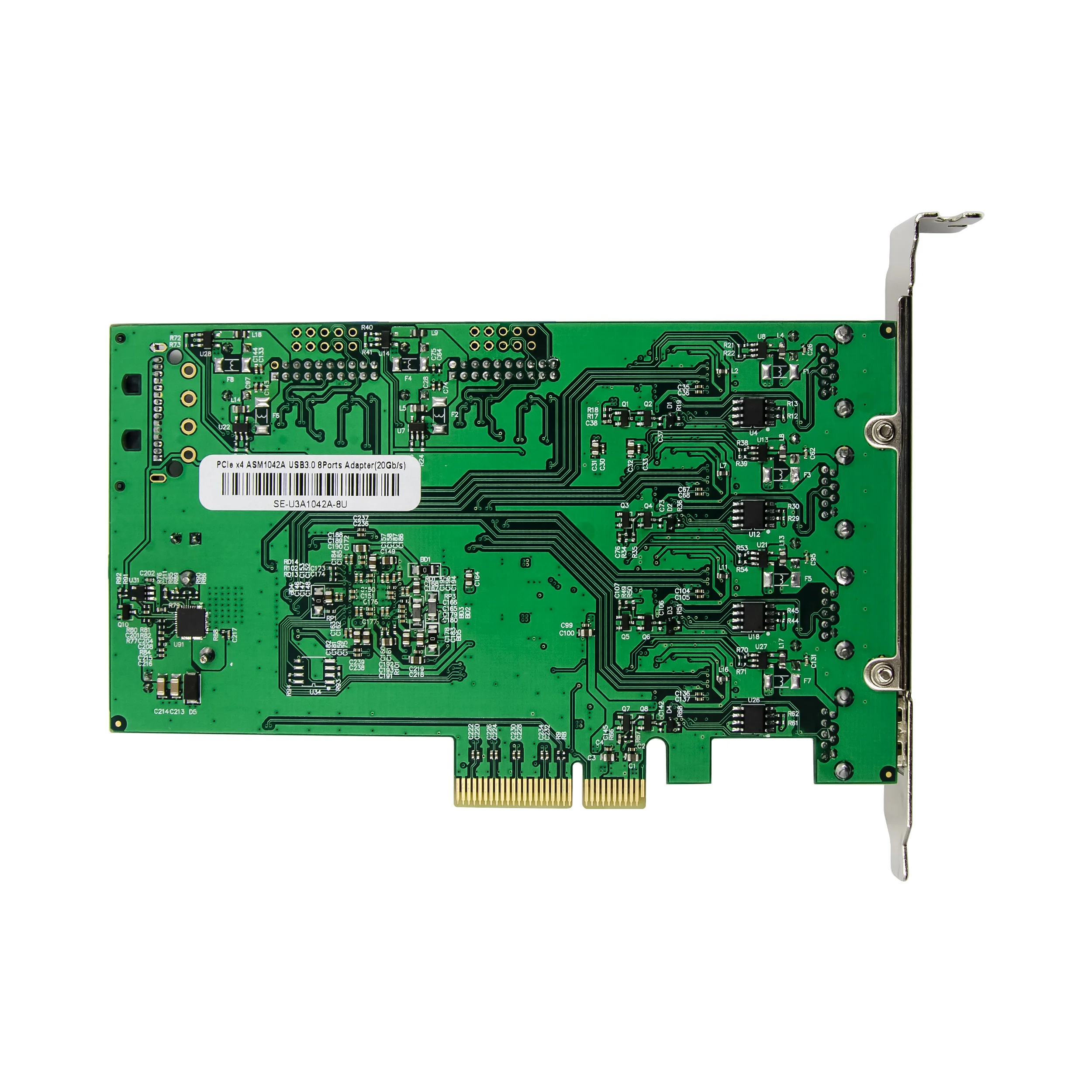 Carte de capture de vision PCIe X4 ASM1042A 8-USB3.0 5 Gbit/s
