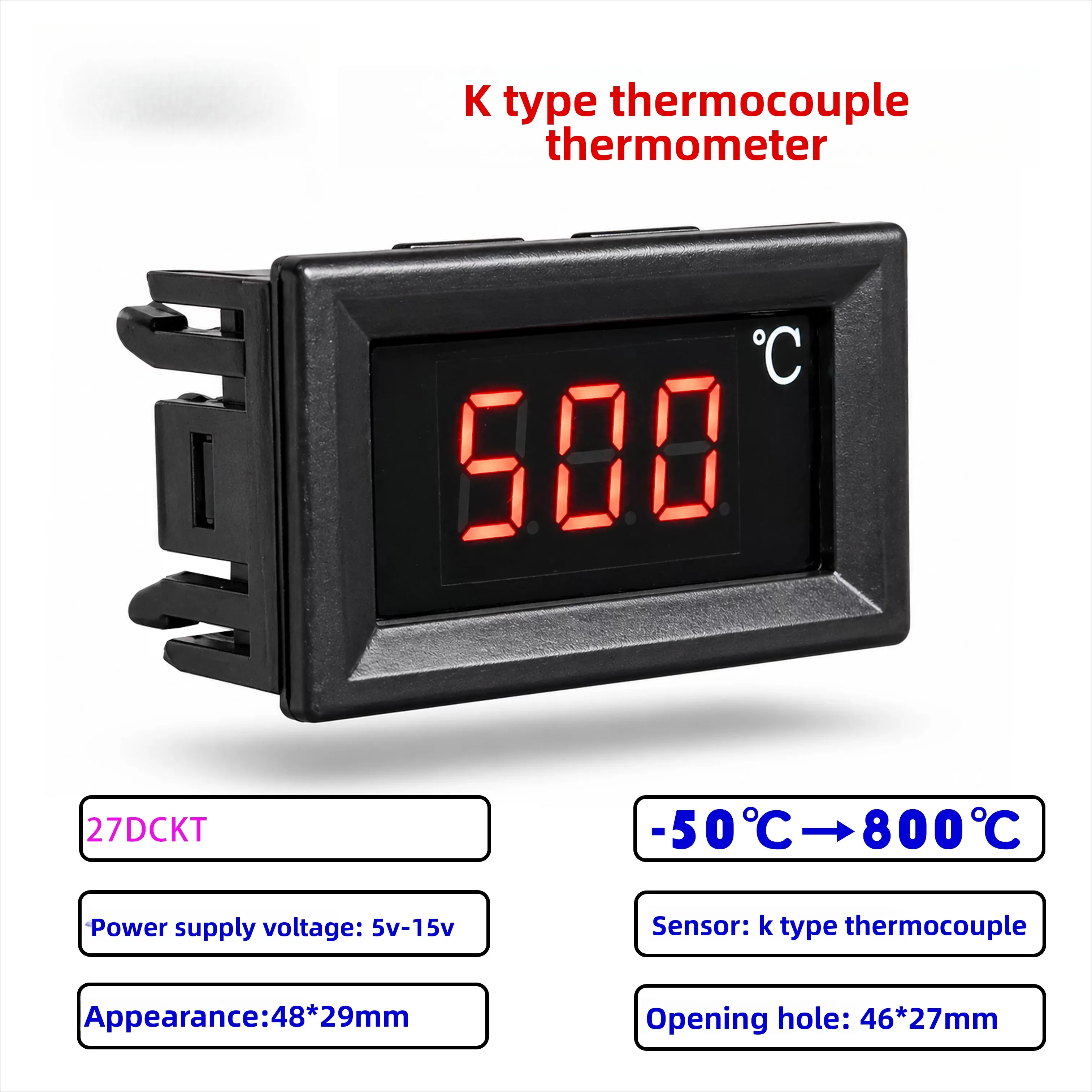 Digital display high temperature  K type thermocouple industrial digital  meter -50~ 800 degrees