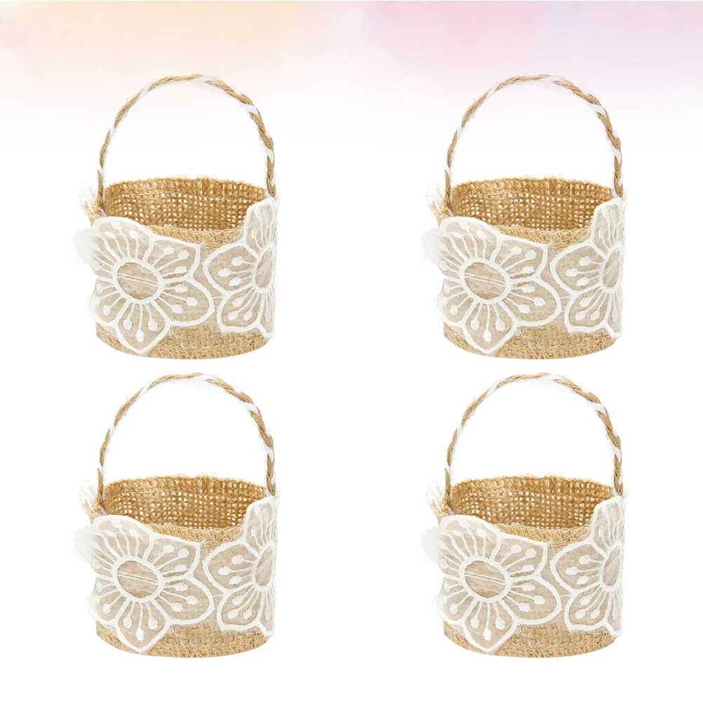 

Sweets Candy Bags Christmas Goodie Flower Bouquet Basket for Wedding Small Decor