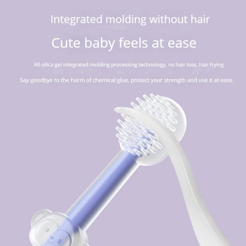 Baby toothbrush infant nipple silicone newborn baby brushing 0-1 years old tongue coating oral cleaning three per package