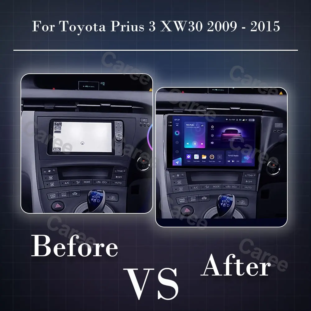Android 15 For Toyota Prius 3 XW30 2009 - 2015 Right Hand Driver Car Radio Screen Multimedia Player Navigation GPS 2din DVD 5G