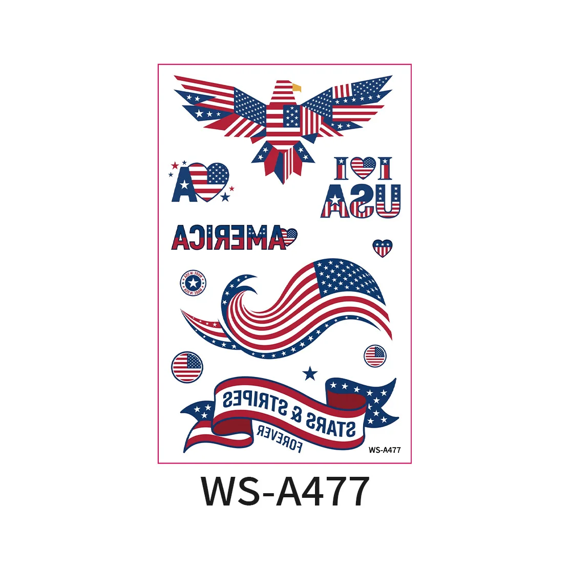 

10 PCS National Flag Temporary Tattoos Water Proof Football Match & Sports Event Face Decals for Fans