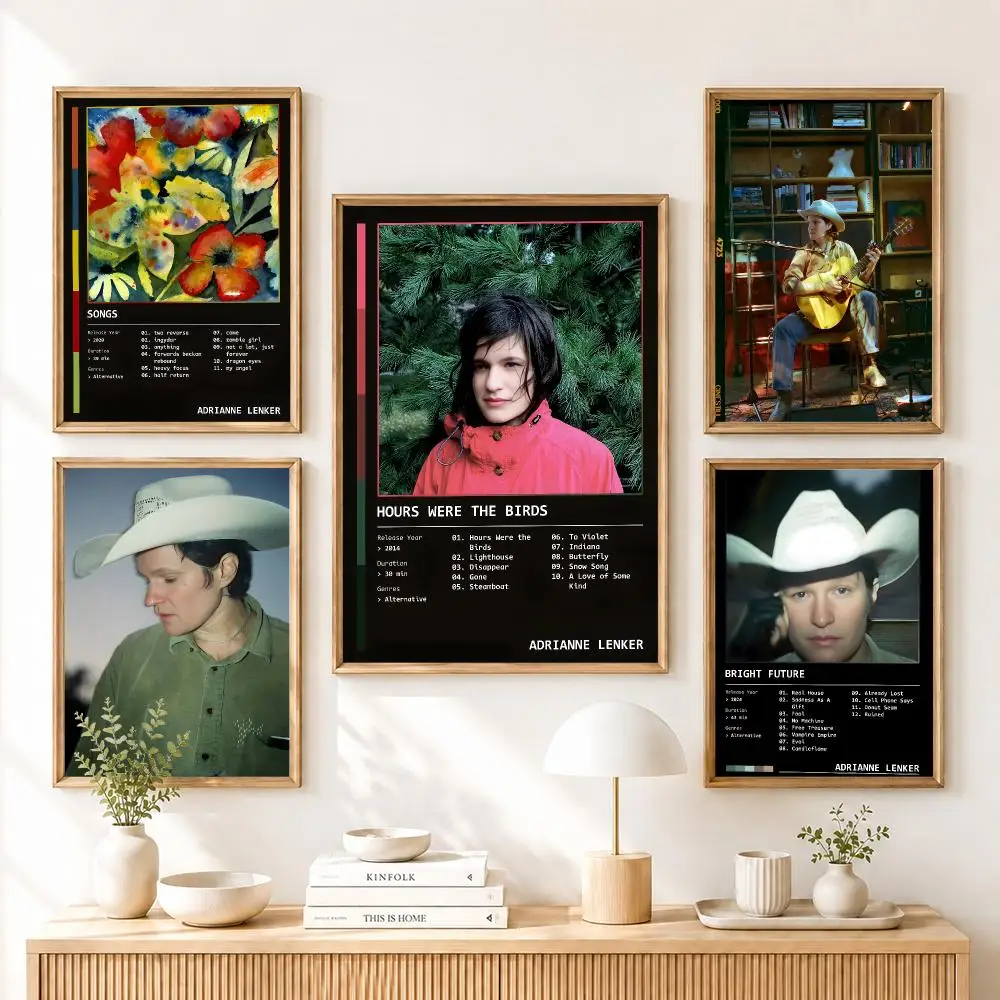 A-Adrianne L-Lenker Poster Home Living Bed Room Bar Hallway Sticky Wall Art Printing Aesthetic Decor