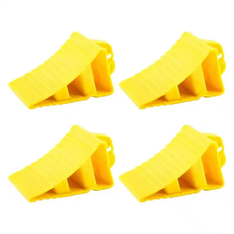 A11M-Non-Slip Wheel Chocks 4Pcs Car Wheel Stoppers With Handles For RV Trucks Boats Aircraft