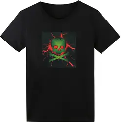 LED T Shirt Sound Activated Light Up Rave Shirts Glow inCartoon vintage Luxury oversizedY2K High quality brand