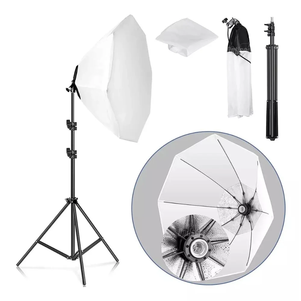 70cm Octagonal Softbox Lighting Kit + FT Universal Tudoprafoto Tripod-2000