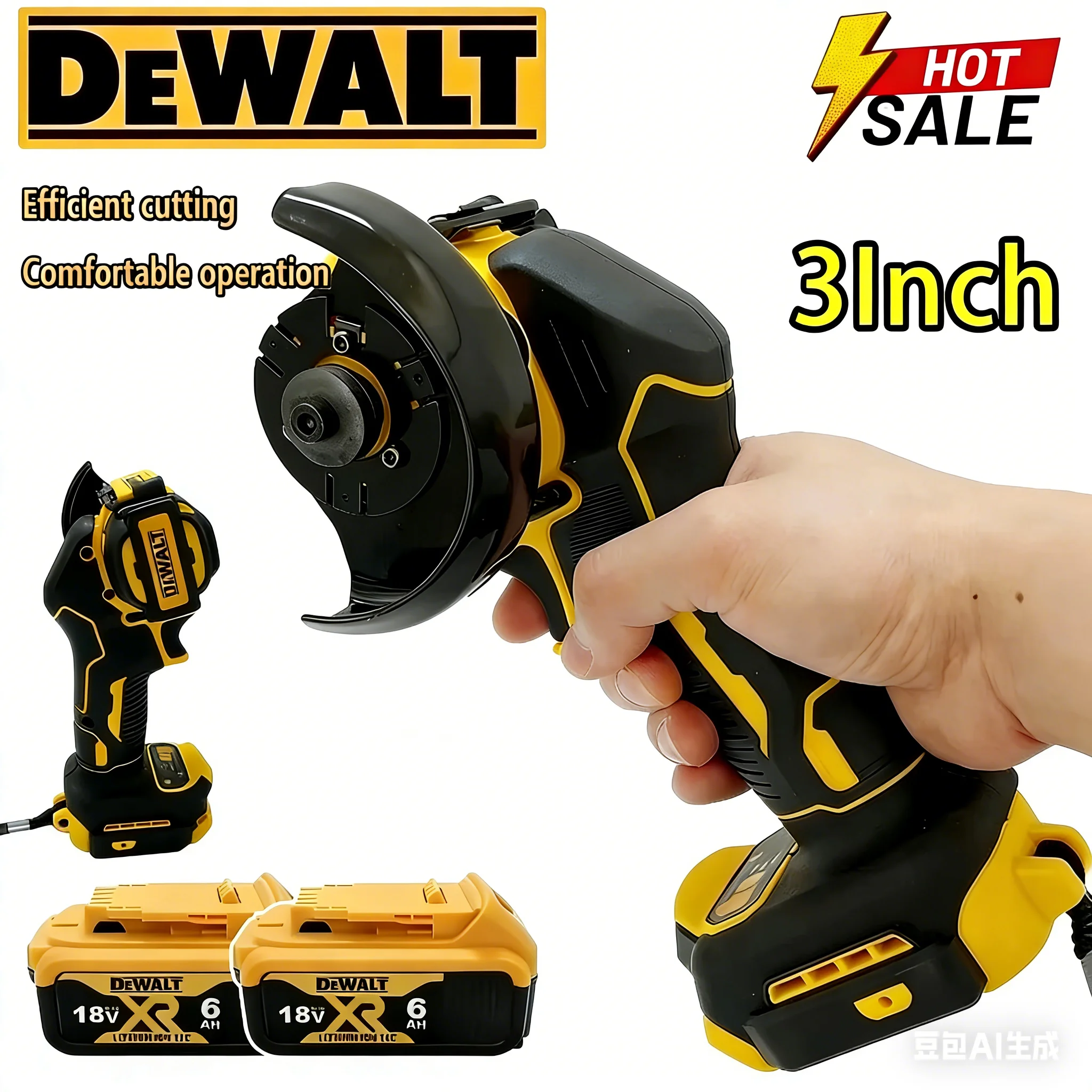 

Аккумуляторный электроинструмент DEWALT 3 дюйма: мини-угловая шлифовальная машина для полировки и шлифовки, совместимая с аккумулятором DEWALT 18В
