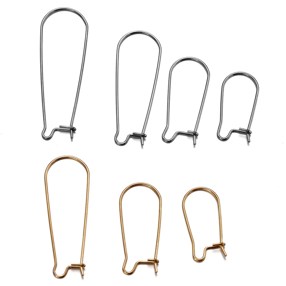 20/50Pcs Stainless Steel French Earring Loop Hoops Ear Wire Hook for DIY Earrings Settings Base Jewelry Making Accessories