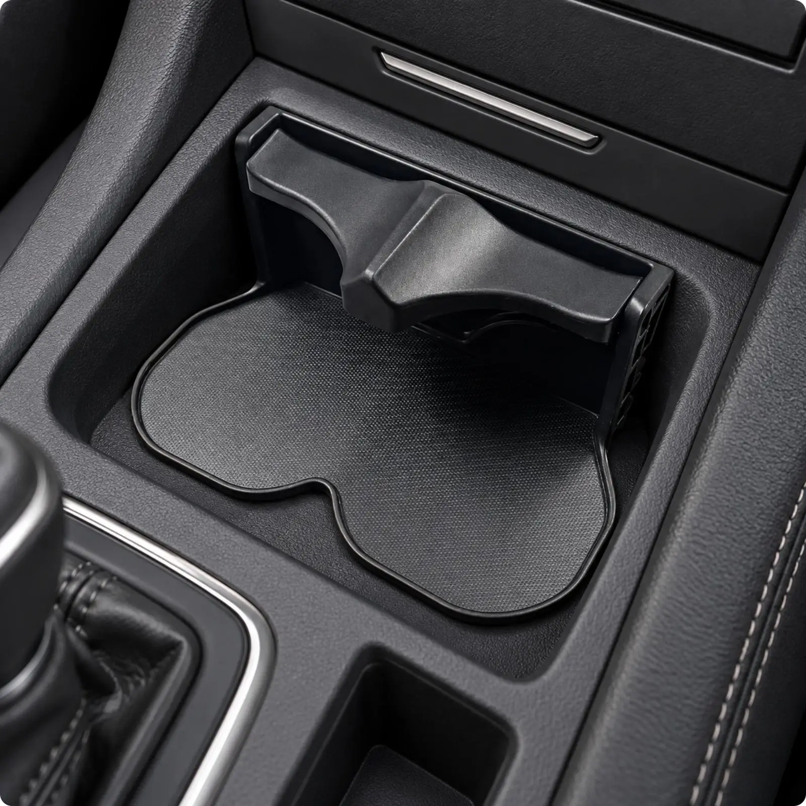 Car Drink Holder with Ribbed Support Structure for Infiniti QX60 68431-1CA0A Molded Interior Tray
