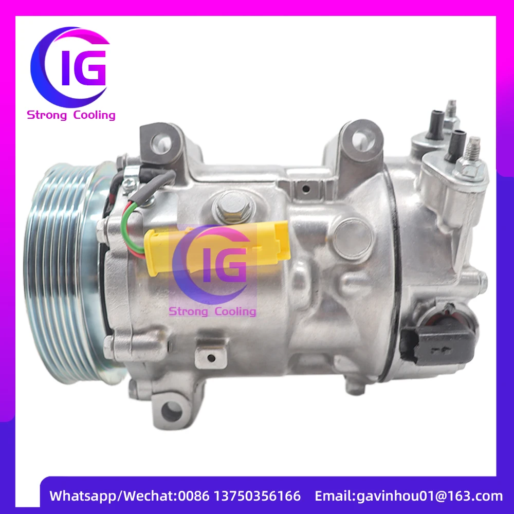 New AC Compressor for Peugeot 508 207 208 3008 304 308 508 SD6C12 6C12 6453QJ 9659875780 9822826880 9651910980 9671216280