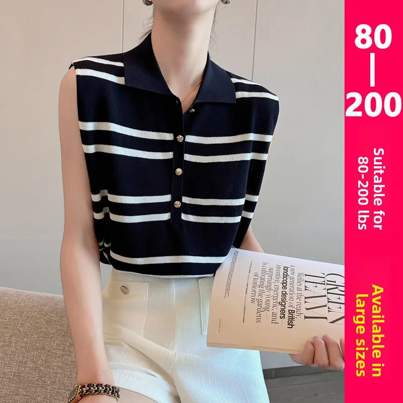Gilet classico a righe Sciolto lavorato a maglia Svel Sottile estivo f Colletto aperto Top da donna Faion Capispalla Casual Pendolarismo Sle