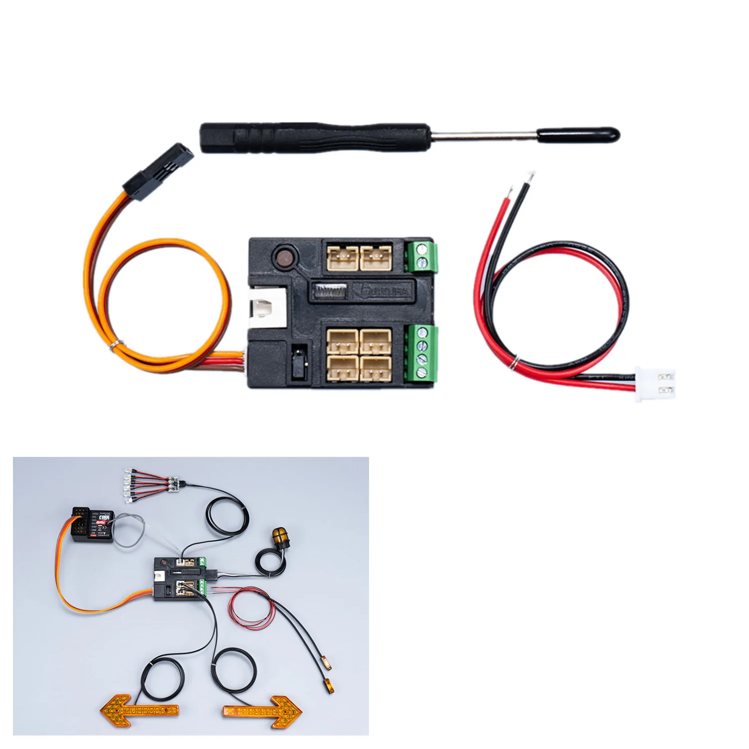 3V 5V LED Light Controller Expansion Panel Part for Toys DIY TAMIYAYA 1/14 RC Tractor Truck Engineering Vehicle Loader Dumper