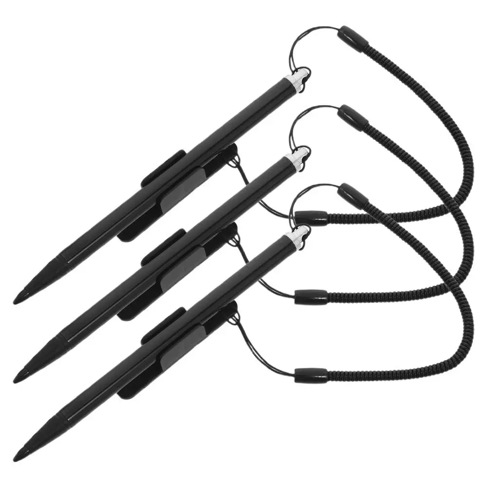 3Pcs Metal Resistive Stylus Pen Tether Clip High Precision Writing Drawing on Resistive Touchscreen Devices Touch Screen Stylus