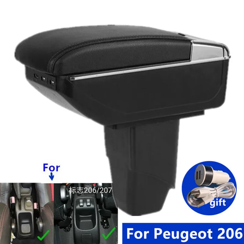 Für Peugeot 206 cc Cabrio Armlehne Box Für PEUGEOT 206, Auto Armlehne Lagerung Box Innen Gewidmet Retrofit teile Auto Zubehör