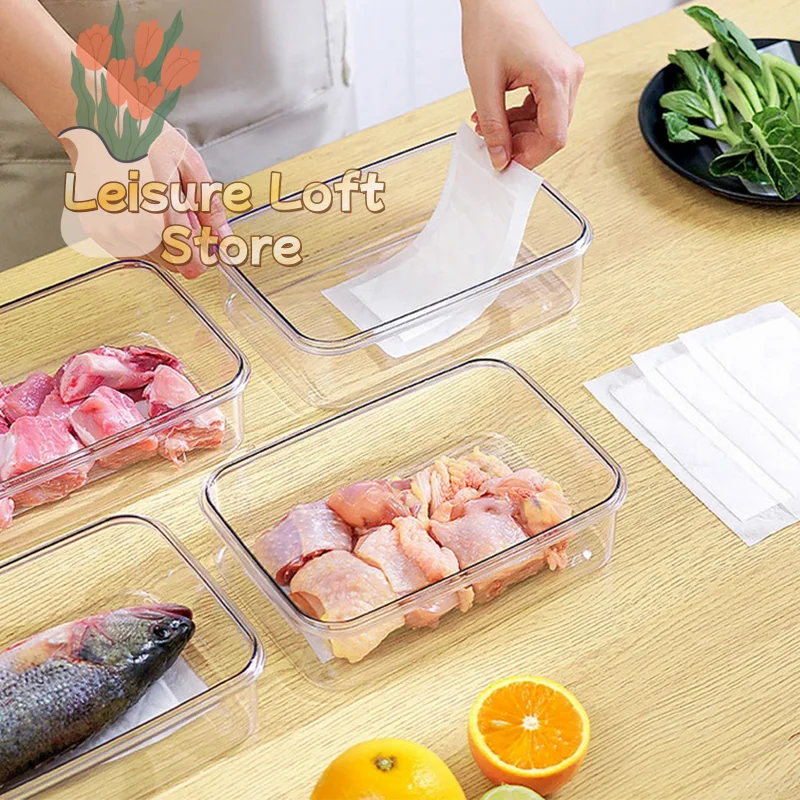 

50Pcs Kitchen Rapid Absorbent Pads For Meat Fish Poultry Produce For Keeping Packaging Dry Clean Absorbent Paper Kitchen Tool