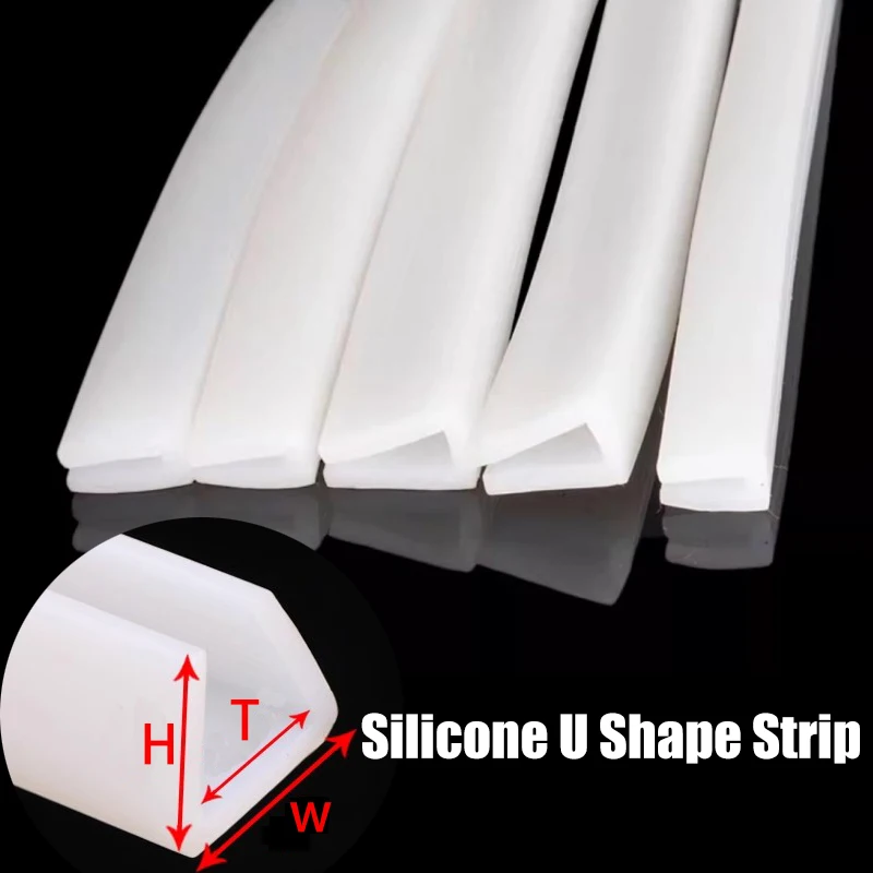

Силиконовая U-образная полоса, высокотемпературная защитная уплотнительная лента для двери, окна, водонепроницаемое бескаркасное стекло, стальная уплотнительная лента