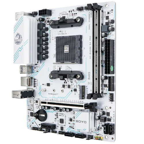 Imagen 2 del producto Placa base de juego SOYO AMD B450M, memoria DDR4, placa base AM4 M.2 NVME, componentes de ordenador de escritorio, compatible con CPU AMD AM4 Ryzen 5600