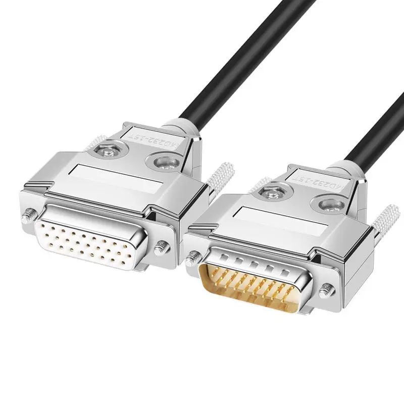 Matel DB26 Male to Female Extension Cable Connector Industrial Grade 3 Rows HDB 26 Pin Data Cable D-SUB Male to Male Extender