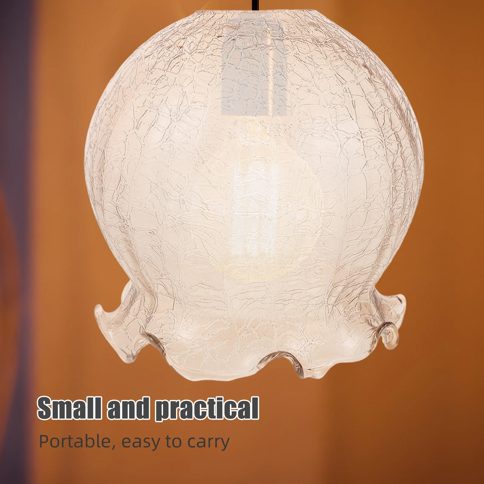 

Crackle Glass Lamp Shade Replacement Vintage Pendant Lampshade Table Lamp Light Fixture Cover Hanging Lights Retro Lampshade