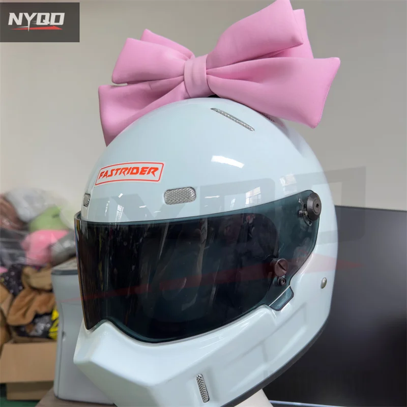 Cycling helmet decoration bow skiing helmet decoration pink red handmade quick detachable bow riding headpiece Bicycle Accessori