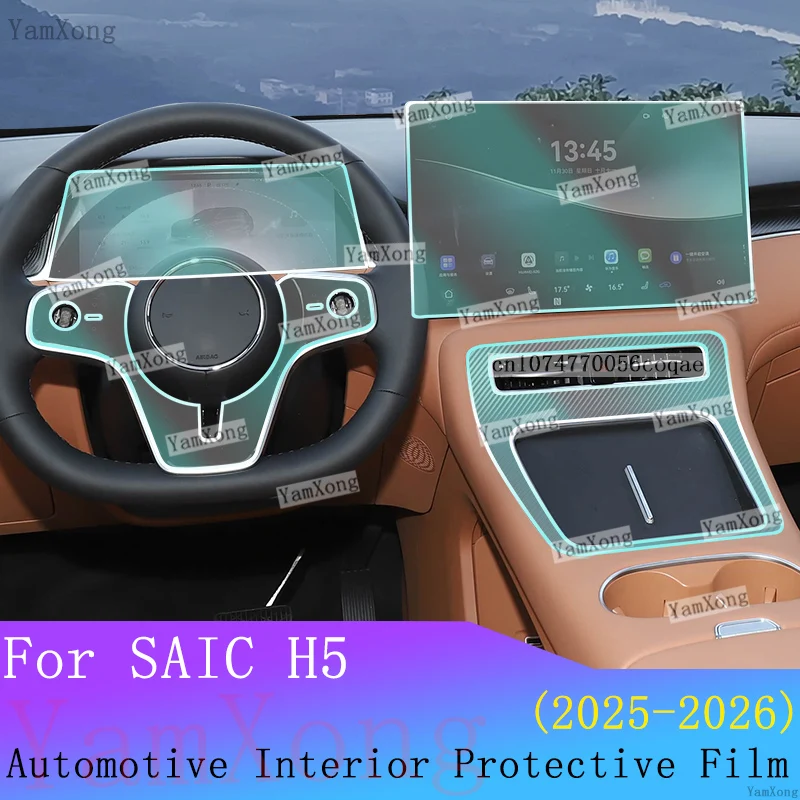 

For SAIC H5 2026 interior Film suit Navigation screen Transparent Anti-scratch Sticker Center Console Gear Panel Protection Film