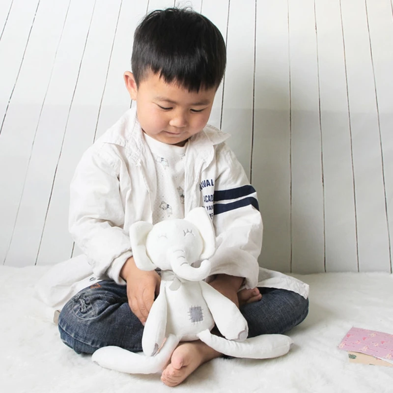 

16'' Plush Elephant Cartoon Sleeping for Doll Toddler Present Comfort Toy Figure