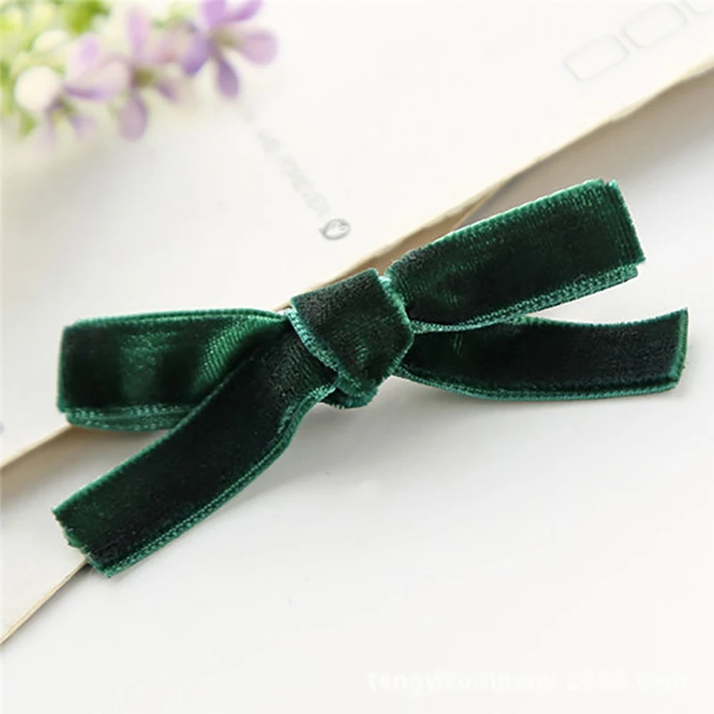 Meisjes Alligator Hair Bows Clips Haarspeldjes Leuke Zoete Fluwelen Haarelastiekjes Haarspelden Haar Accessoires Voor Baby Infant Peuters Kids