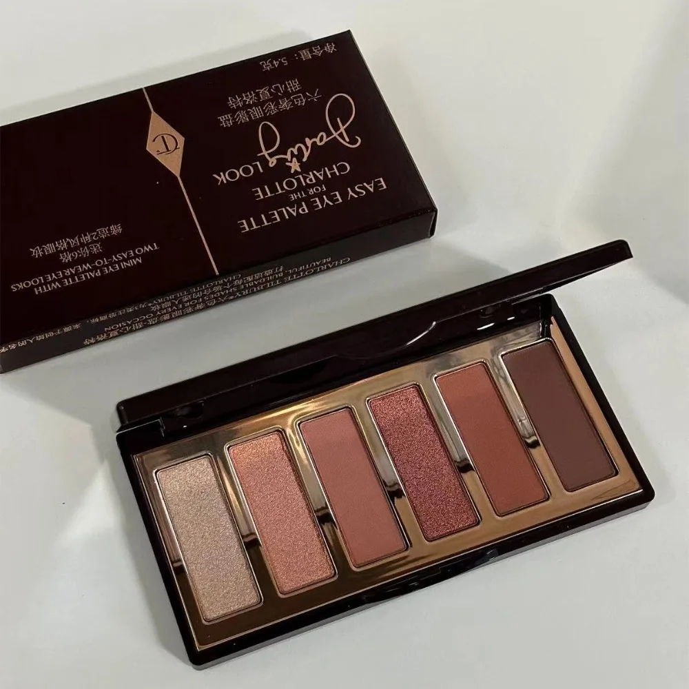 لوحة ظلال عيون شارلوت تيلبوري مكونة من 6 ألوان فاخرة غير لامعة ولامعة تدوم طويلاً، لوحة مكياج متعددة الوظائف #1