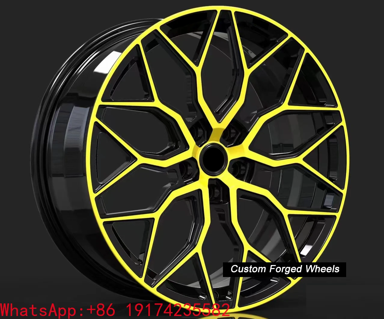 

Luxury Yellow Star Design Forge Rims 19 20 22 23 24 Inch Pcd 5*112 5x120 5x114.3 Forged Alloy Racing Car Wheels