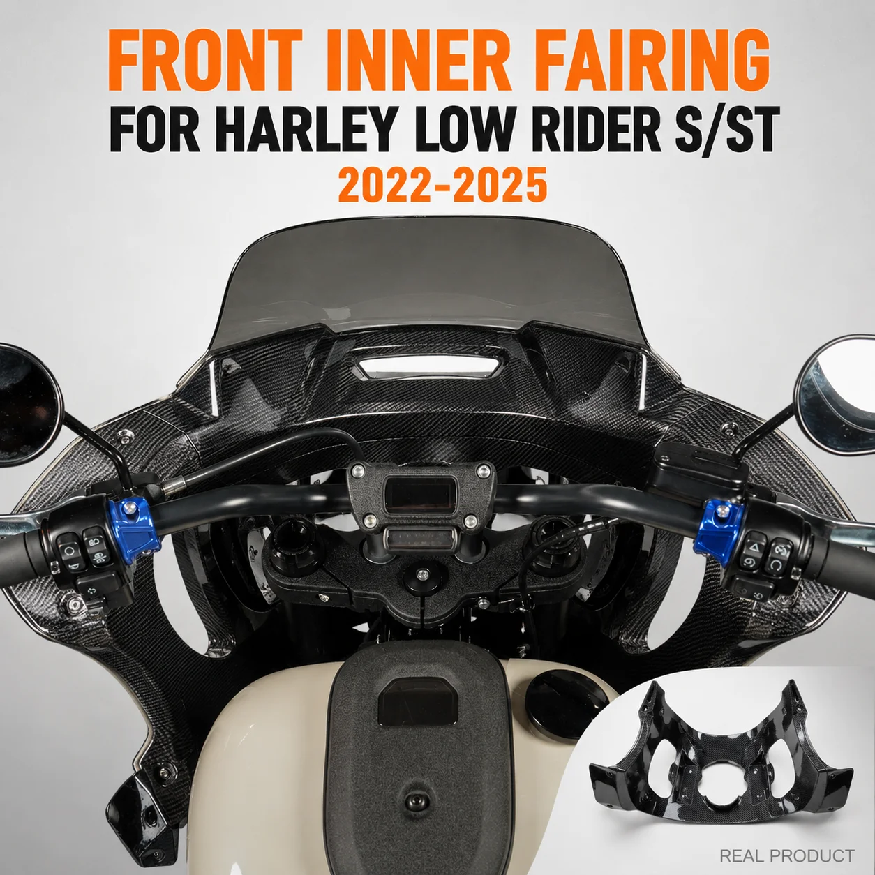 

Front Inner Fairing Cover Carbon Fiber Inner Panel for Harley Low Rider S ST FXLRST 2022-2025 Motorcycle Accessories